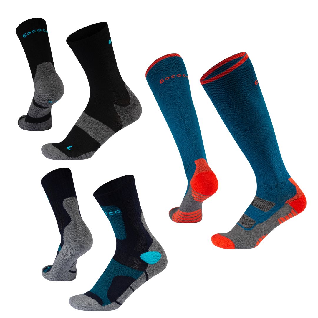 Strumpor för vandring i ull