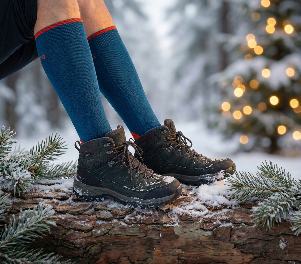 Kompressionsstrumpor i ull vinter