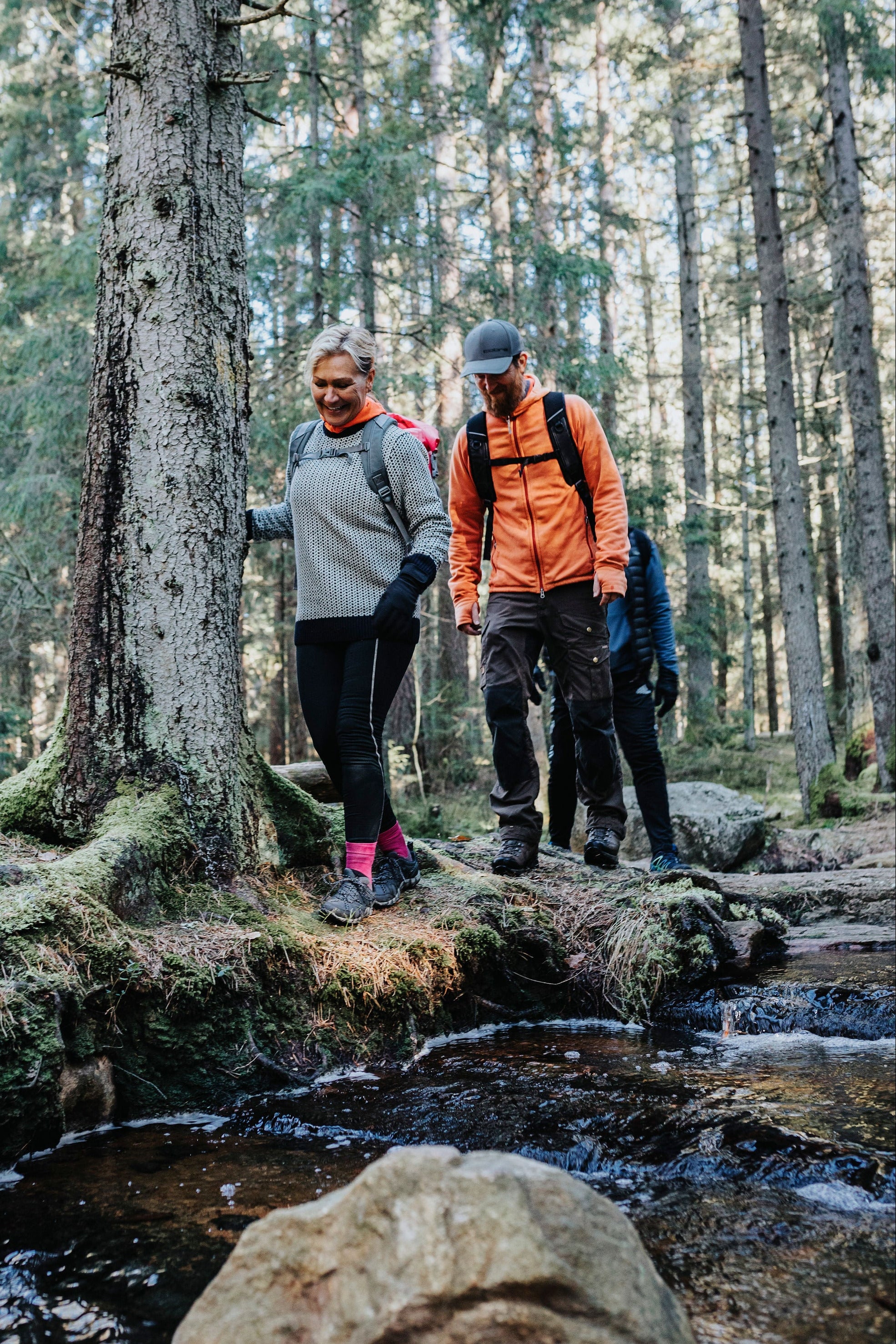 personer som promenerar i skogen